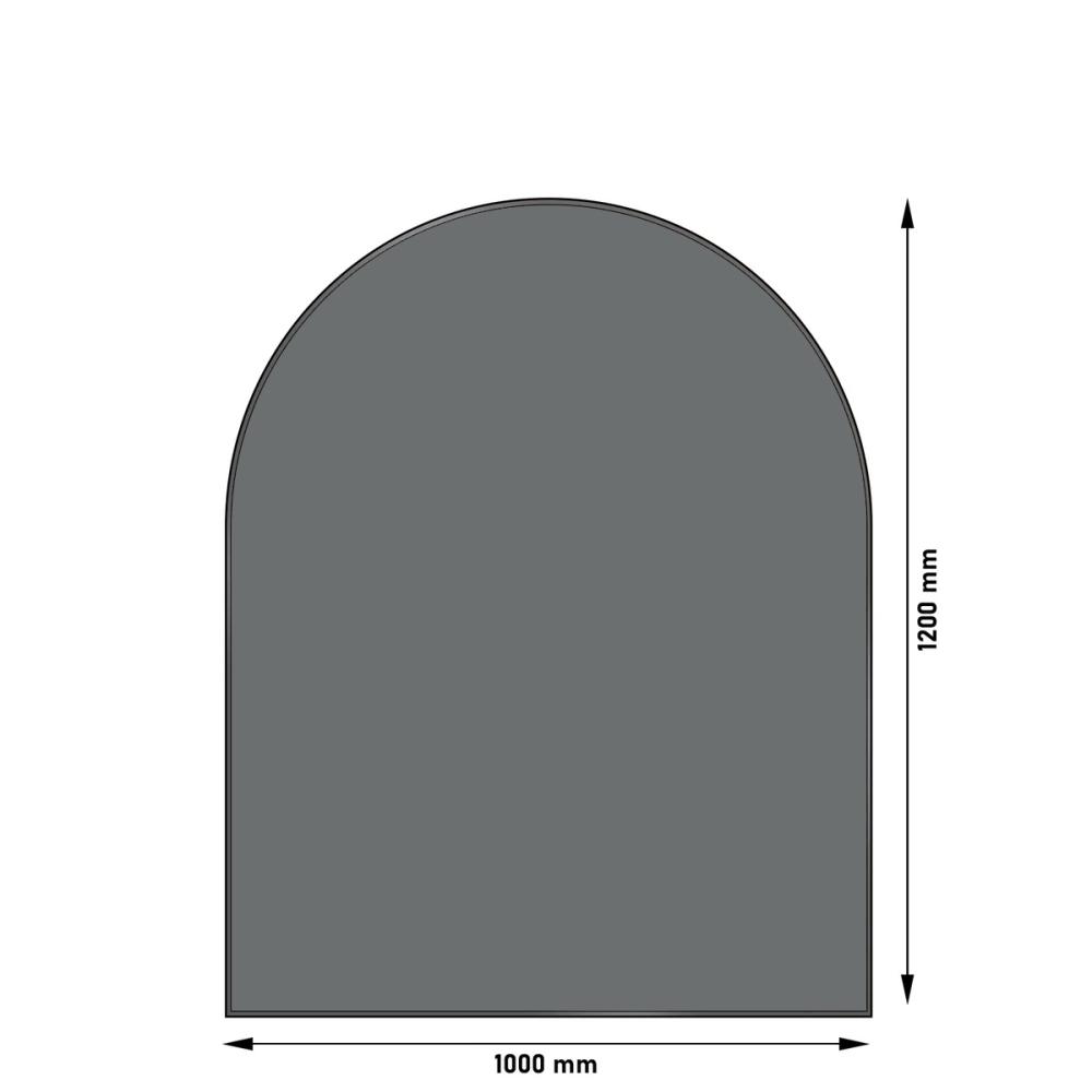 Bodenplatte Kaminbodenplatte Stahl Funkenschutzplatte Stahlplatte Gussgrau Grau  - Bild 17 von 21