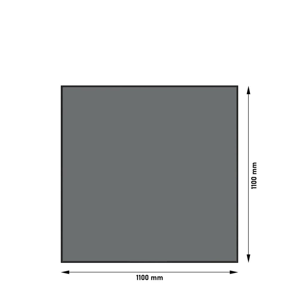 Bodenplatte Kaminbodenplatte Stahl Funkenschutzplatte Stahlplatte Gussgrau Grau  - Bild 12 von 21