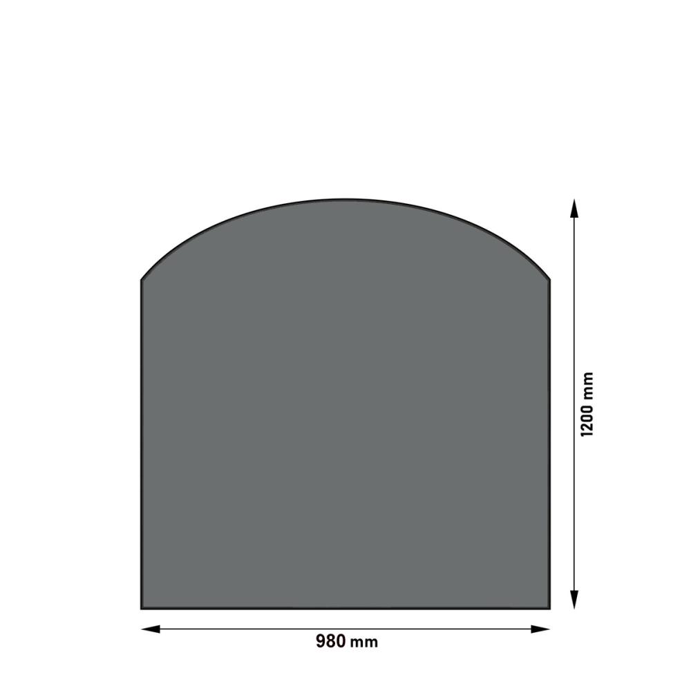 Bodenplatte Kaminbodenplatte Stahl Funkenschutzplatte Stahlplatte Gussgrau Grau  - Bild 18 von 21