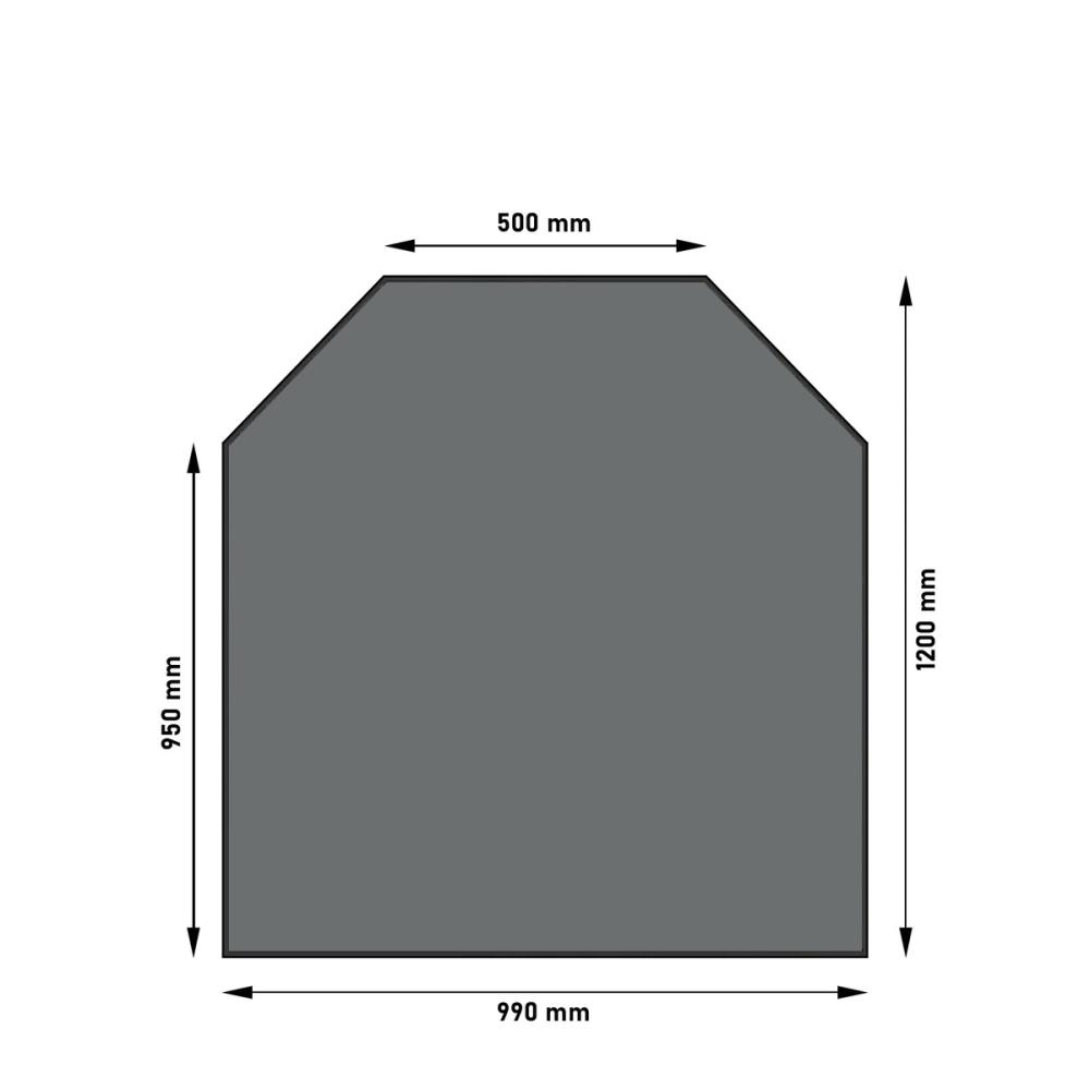 Bodenplatte Kaminbodenplatte Stahl Funkenschutzplatte Stahlplatte Gussgrau Grau  - Bild 15 von 21