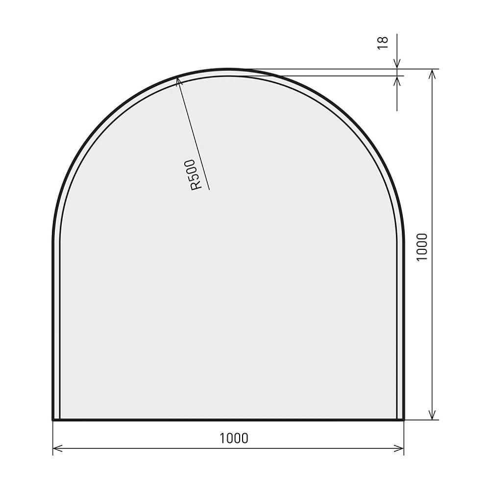 Indexbild 19 - S&amp;H Kaminofen Glasplatte Glasbodenplatte Funkenschutzplatte Bodenplatte Ofen 