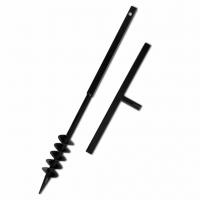 vXL Bohrer mit Griff 80 mm Doppelspirale Schwarz