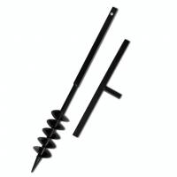 vXL Bohrer mit Griff 100 mm Doppelspirale Schwarz