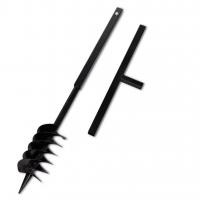 vXL Bohrer mit Griff 120 mm Doppelspirale Schwarz