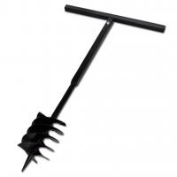 vXL Bohrer mit Griff 180 mm Doppelspirale Schwarz