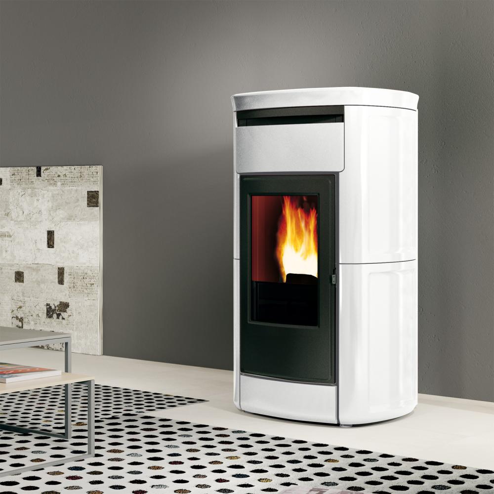 Edilkamin Pelletofen Kira Evo Keramik Weiss 14,8 kW Edilkamin Pelletofen Kira Evo Keramik Weiss 14,8 kW