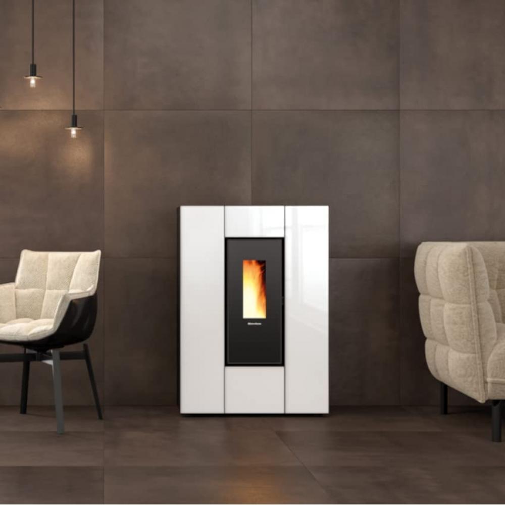 EXTRAFLAME Pelletofen Marilena Plus AD Stahl Weiss 8 kW EXTRAFLAME Pelletofen Marilena Plus AD Stahl Weiss 8 kW