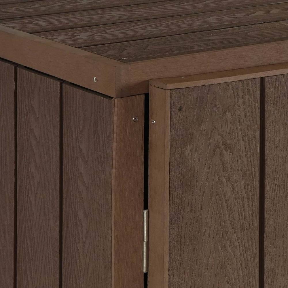 HW Mülltonnenbox HWC-J28 Erweiterung 1-2 er Premium Metall WPC braun - Holzoptik HW Mülltonnenbox HWC-J28 Erweiterung 1-2 er Premium Metall WPC braun - Holzoptik