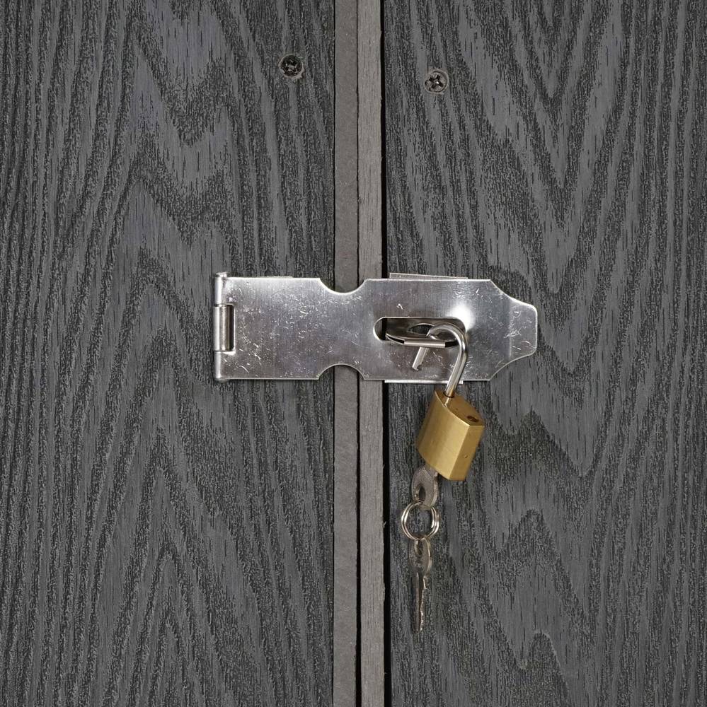 HW Mülltonnenbox HWC-J28 Erweiterung 1 er Premium Metall WPC grau - Holzoptik erweiterbar HW Mülltonnenbox HWC-J28 Erweiterung 1 er Premium Metall WPC grau - Holzoptik erweiterbar