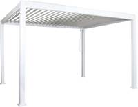 HW Pergola HWC-J32 Lamellen-Dach 11cm-Alu-Gestell weiß 4x3m