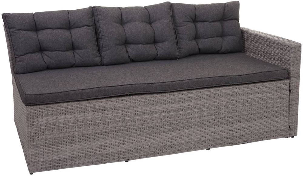 HW Gartenmöbel HWC-A29 Stahlgestell Poly-Rattan Bank Grau/Grau Tisch 145x80cm HW Gartenmöbel HWC-A29 Stahlgestell Poly-Rattan Bank Grau/Grau Tisch 145x80cm