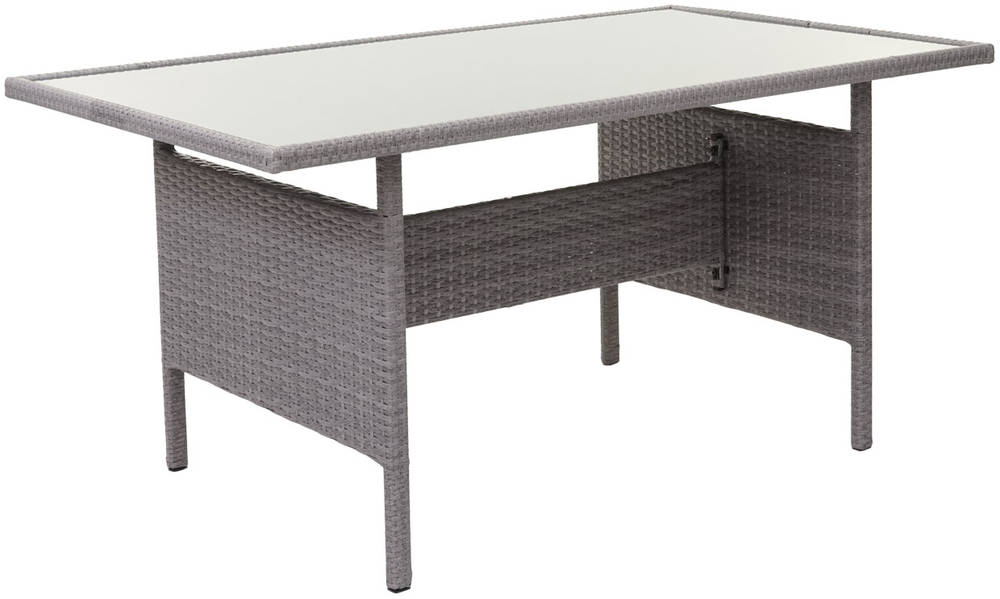 HW Gartenmöbel HWC-A29 Stahlgestell Poly-Rattan Bank Grau/Grau Tisch 145x80cm HW Gartenmöbel HWC-A29 Stahlgestell Poly-Rattan Bank Grau/Grau Tisch 145x80cm