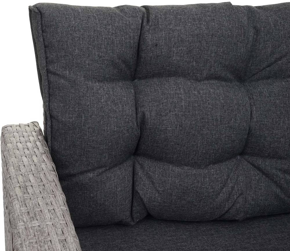 HW Gartenmöbel HWC-A29 Stahlgestell Poly-Rattan Bank Grau/Grau Tisch 145x80cm HW Gartenmöbel HWC-A29 Stahlgestell Poly-Rattan Bank Grau/Grau Tisch 145x80cm