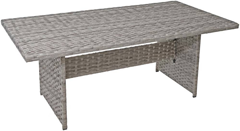 HW Gartenmöbel HWC-G59 Stahlgestell Poly-Rattan Grau/Hellgrau Tisch 200x100cm HW Gartenmöbel HWC-G59 Stahlgestell Poly-Rattan Grau/Hellgrau Tisch 200x100cm