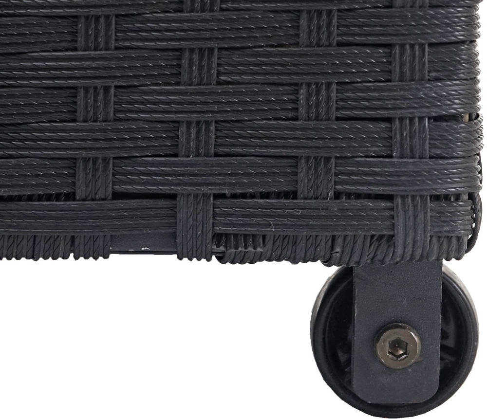 HW Auflagenbox HWC-D88 Kissenbox Gartentruhe Poly-Rattan Basic Schwarz 950l HW Auflagenbox HWC-D88 Kissenbox Gartentruhe Poly-Rattan Basic Schwarz 950l