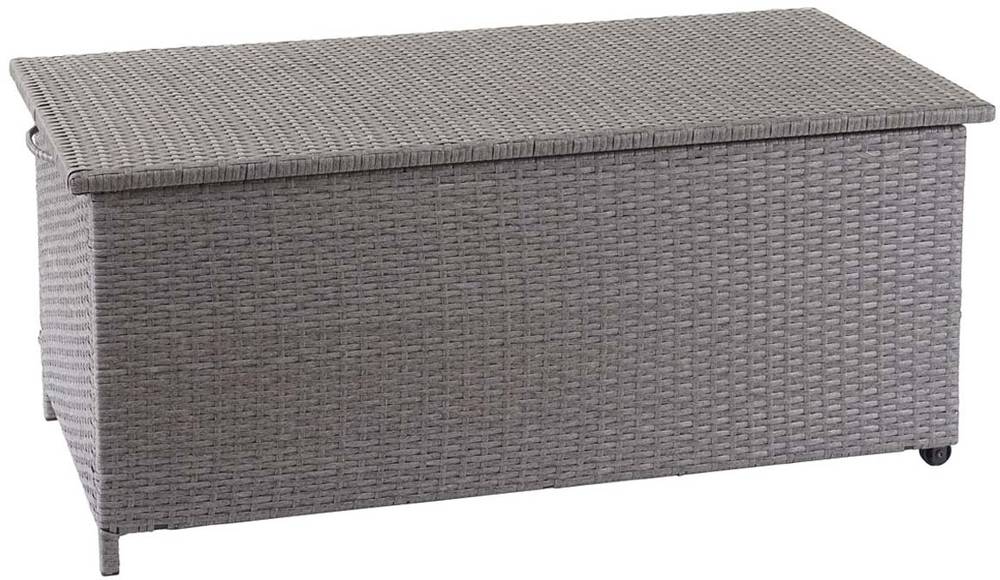 HW Auflagenbox HWC-D88 Kissenbox Gartentruhe Poly-Rattan Basic Grau 250l HW Auflagenbox HWC-D88 Kissenbox Gartentruhe Poly-Rattan Basic Grau 250l