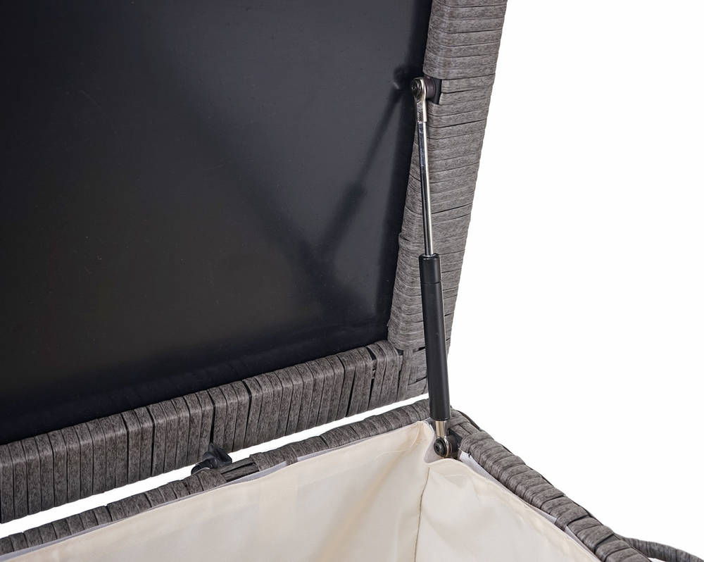 HW Auflagenbox HWC-D88 Kissenbox Gartentruhe Poly-Rattan Basic Grau 250l HW Auflagenbox HWC-D88 Kissenbox Gartentruhe Poly-Rattan Basic Grau 250l