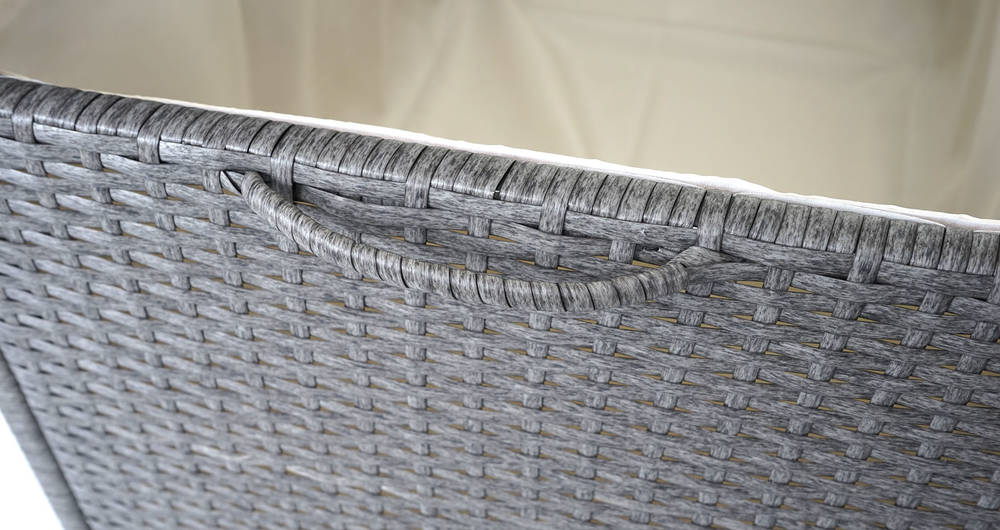 HW Auflagenbox HWC-D88 Kissenbox Gartentruhe Poly-Rattan Basic Grau 250l HW Auflagenbox HWC-D88 Kissenbox Gartentruhe Poly-Rattan Basic Grau 250l
