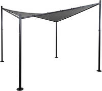 HW Pergola HWC-A41 stabiles 6cm Stahl-Gestell anthrazit 4x4m
