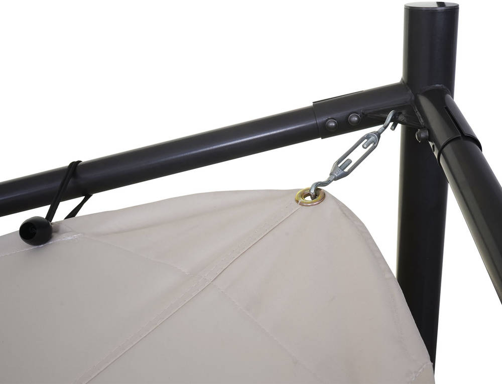 HW Pergola HWC-A41 stabiles 6cm Stahl-Gestell creme 4x4m HW Pergola HWC-A41 stabiles 6cm Stahl-Gestell creme 4x4m