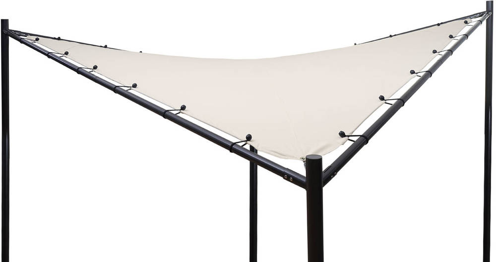 HW Pergola HWC-A41 stabiles 6cm Stahl-Gestell creme 4x4m HW Pergola HWC-A41 stabiles 6cm Stahl-Gestell creme 4x4m