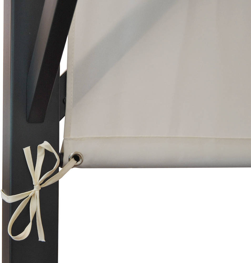 HW Pergola Baia 6cm-Stahl-Gestell + Schiebedach beige 4x3m HW Pergola Baia 6cm-Stahl-Gestell + Schiebedach beige 4x3m
