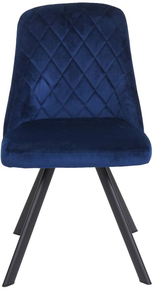 HW 6er-Set Esszimmerstuhl HWC-K25 Metall Samt blau HW 6er-Set Esszimmerstuhl HWC-K25 Metall Samt blau