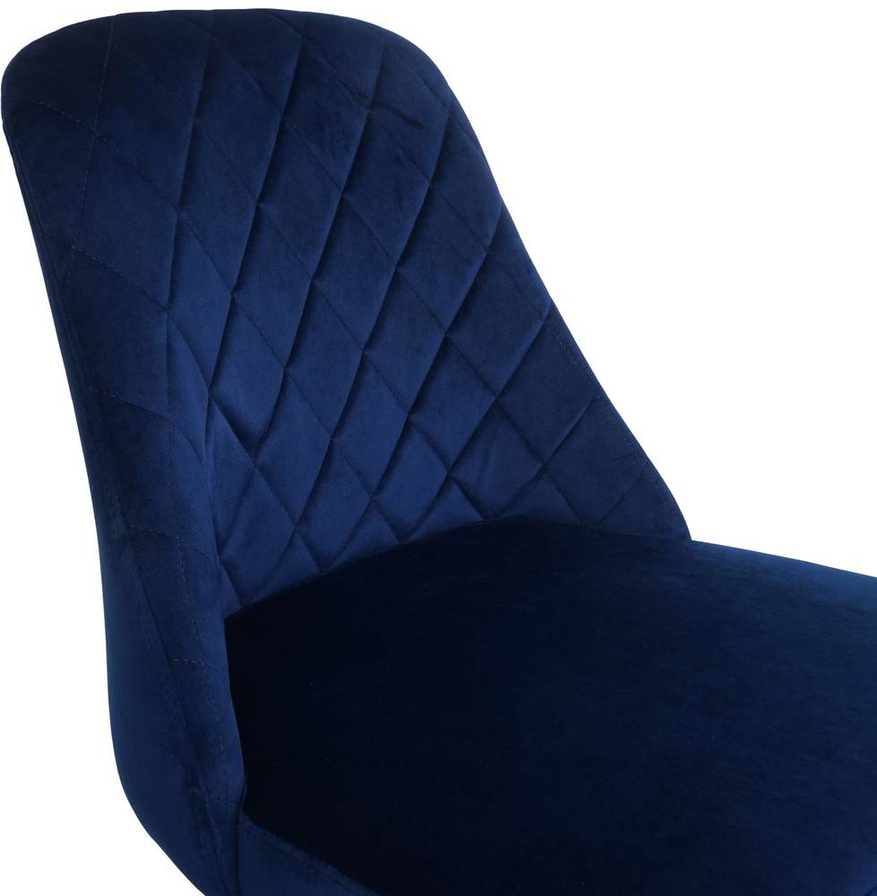HW 6er-Set Esszimmerstuhl HWC-K25 Metall Samt blau HW 6er-Set Esszimmerstuhl HWC-K25 Metall Samt blau