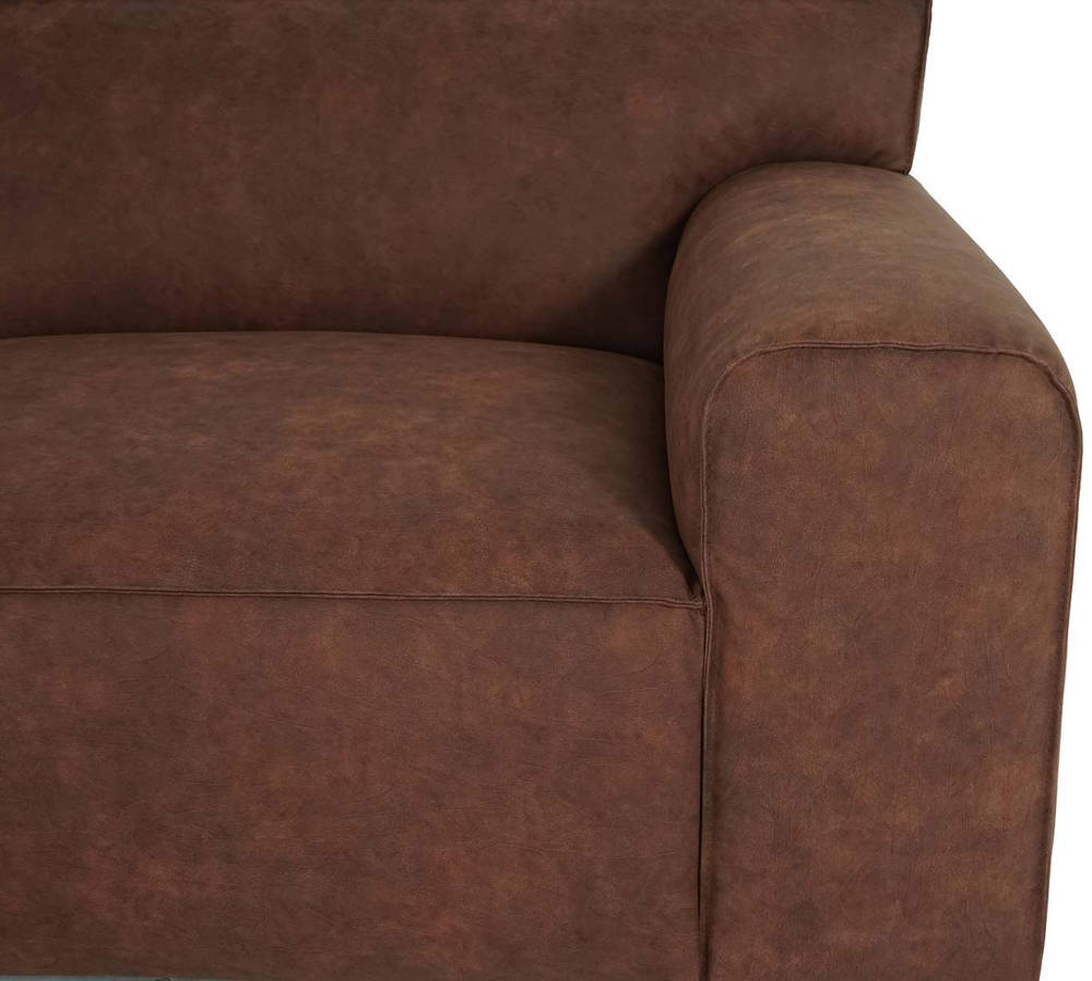 HW Eck-Sofa HWC-J59 Ottomane links Kunstleder braun HW Eck-Sofa HWC-J59 Ottomane links Kunstleder braun