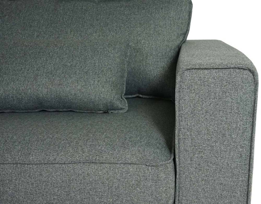HW Eck-Sofa HWC-J58 Ottomane links Stoff/Textil grau HW Eck-Sofa HWC-J58 Ottomane links Stoff/Textil grau