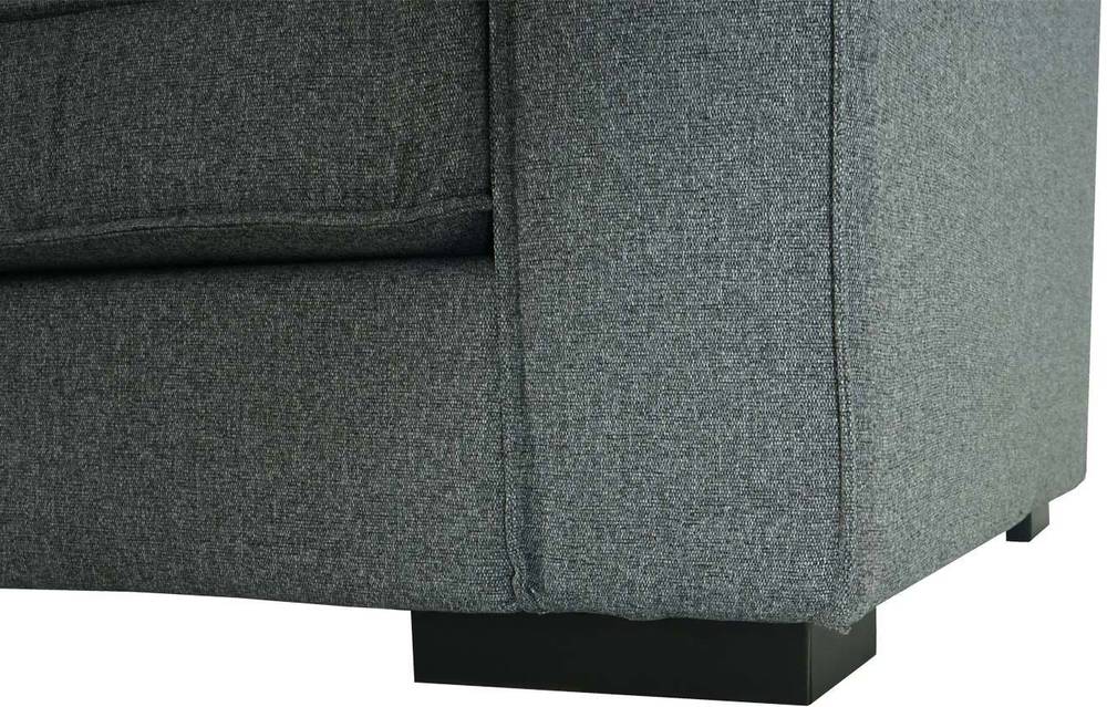 HW Eck-Sofa HWC-J58 Ottomane links Stoff/Textil grau HW Eck-Sofa HWC-J58 Ottomane links Stoff/Textil grau