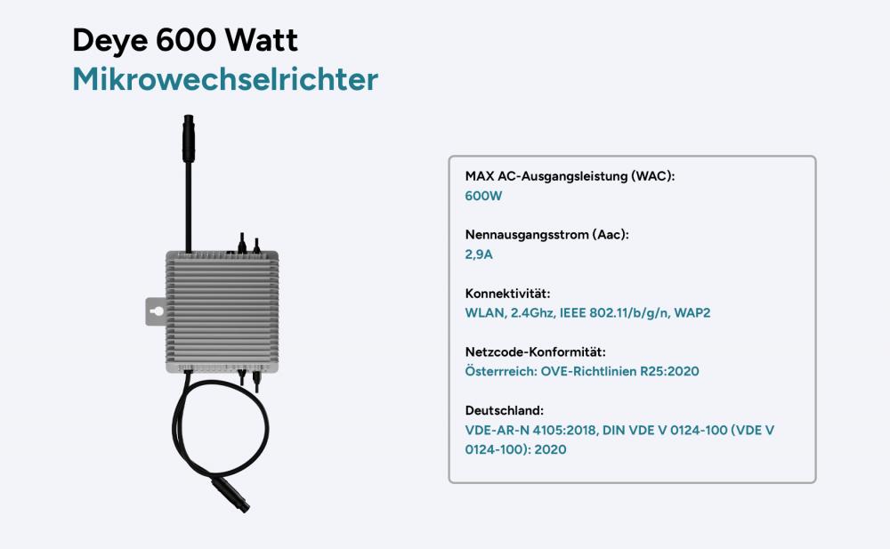 PVE Balkonkraftwerk Komplettpaket Photovoltaikanlage Set 820 Wp / 600 W Modul Black<br>(Variante: Brutto mit MwSt Gewerbe) PVE Balkonkraftwerk Komplettpaket Photovoltaikanlage Set 820 Wp / 600 W Modul Black<br>(Variante: Brutto mit MwSt Gewerbe)