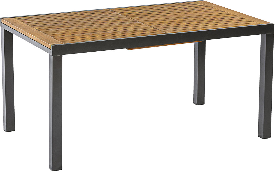 MX Gartenmöbel Tilos Set 7tlg. Klappessel graphit/natur Tisch 150/200x90cm MX Gartenmöbel Tilos Set 7tlg. Klappessel graphit/natur Tisch 150/200x90cm