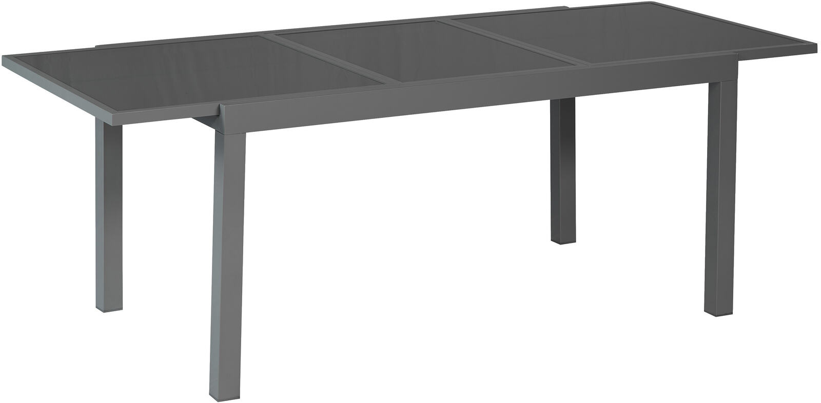 MX Gartenmöbel Siros Set 7tlg. Sessel verstellbar Gasdruckfeder Auflagen Graphit/GRau Glasplatte Ausziehtisch 150/210x90cm MX Gartenmöbel Siros Set 7tlg. Sessel verstellbar Gasdruckfeder Auflagen Graphit/GRau Glasplatte Ausziehtisch 150/210x90cm
