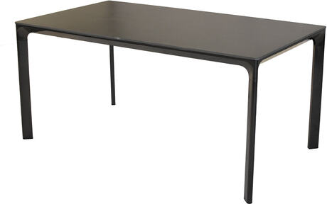 MX Gartentisch, Tischplatte aus Glas Steinoptik Stahlgestell 160x90cm