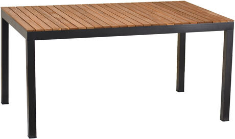 MX Gartentisch Naxos Aluminium Graphit Akazienholz 150x90cm
