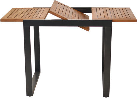 MX Gartentisch Naxos Ausziehtisch Aluminium Graphit Akazienholz 80/120x70cm
