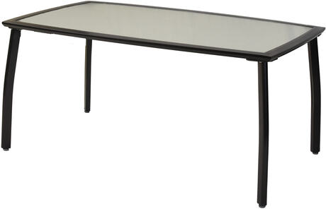 MX Gartentisch Alu Silber 150 x 90 cm Graphit Glas Tisch 150x90cm