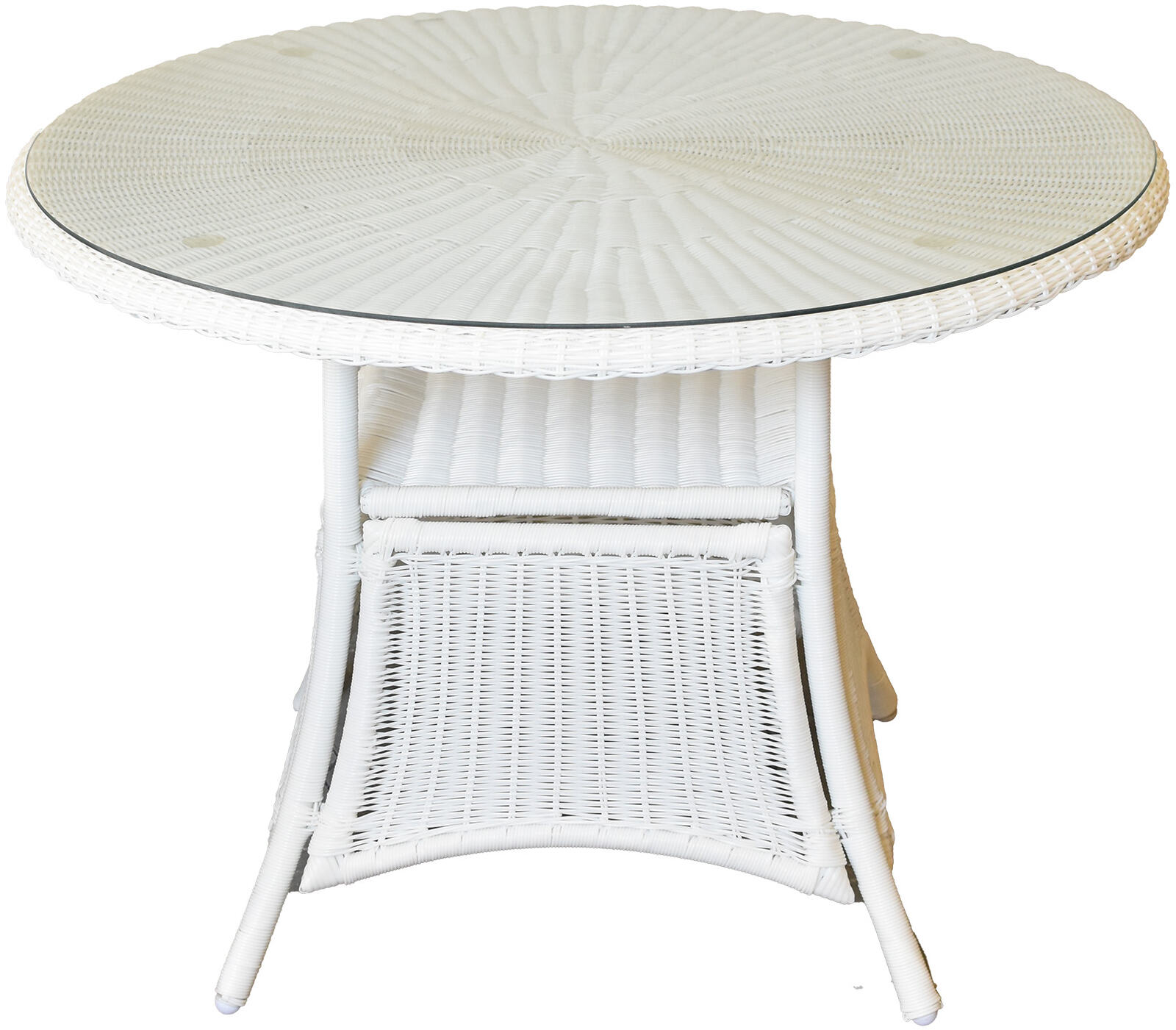 MX Gartenmöbel Bamberg Set 5tlg. Stapelsessel Kunststoffgeflecht weiß Tisch Ø 102cm MX Gartenmöbel Bamberg Set 5tlg. Stapelsessel Kunststoffgeflecht weiß Tisch Ø 102cm