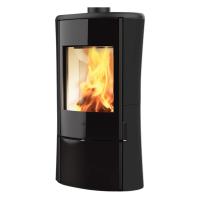 Edilkamin Kaminofen KLASS GL Schwarz Stahl 10 kW