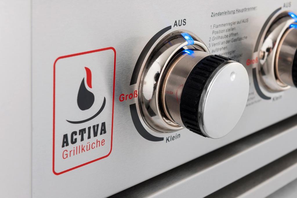 Activa 2x Edelstahl-Gasgrillküche 4B + SB + RB 14 + 4 + 3,5 kW Activa 2x Edelstahl-Gasgrillküche 4B + SB + RB 14 + 4 + 3,5 kW