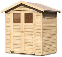 Karibu Gartenhaus Durin 1 naturbelassen 1,80x1,23x2,19m