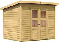 Karibu Gartenhaus Merseburg 5 naturbelassen 2,42x2,14x2,20m