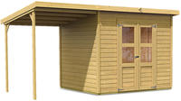 Karibu Gartenhaus Merseburg 5 im Set naturbelassen 2,42x2,14x2,20m