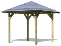 Karibu Pavillon Lillehammer 1 - kesseldruckimprägniert 2,18x2,18x2,79m