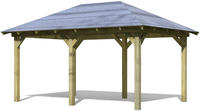 Karibu Pavillon Merida kesseldruckimprägniert 2,89x4,29x2,96m