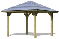 Karibu Pavillon Bergen 1 kesseldruckimprägniert 2,65x2,65x2,90m