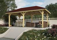 Karibu Pavillon Bergen 2 kesseldruckimprägniert 2,65x5,17x2,90m