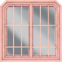 Fenster Roma naturbelassen