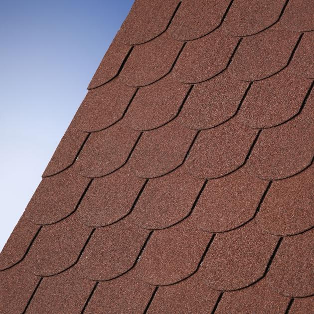 Karibu Dachschindeln Biberschwanz dunkelrot, 3 qm Karibu Dachschindeln Biberschwanz dunkelrot, 3 qm